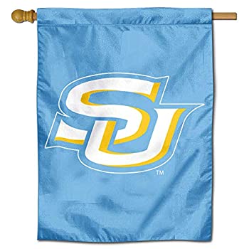 【中古】【輸入品・未使用】CollegeフラグとバナーCo。Southern JaguarsライトブルーSU両面House Flag