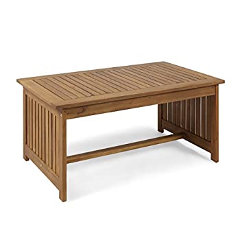 【中古】【輸入品・未使用】Christopher Knight Home アウトドア用アカシア木製コーヒーテーブル、ライトブラウン古色仕上げ 305546 141［並行輸入］｜ムジカ＆フェリーチェ店