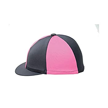 【中古】【輸入品・未使用】Hy Two Tone ライディングハット シルク カバー ブラック/ピンク (ワンサイズ)|ムジカ&フェリーチェ店