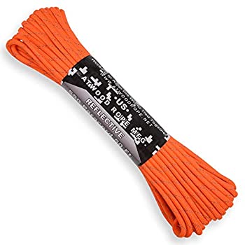 【中古】【インポート品・未当てはめる】ATWOOD ROPE 無条件反射材 550パラコード 印字機3 ネオンオレンジ色 15m [並行輸入品]
