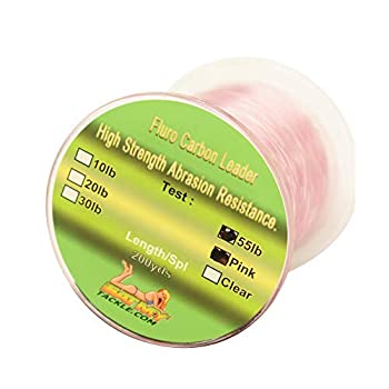 【中古】【インポート品・未当て嵌める】EAT MY TACKLE 55重量ポンド サクラ色 フルオロカーボン 釣り糸 200yd 木管