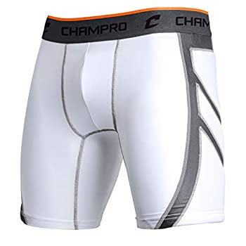 【中古】【輸入品・未使用】CHAMPRO (シャンプロ) 巻き上げ圧縮ポリエステル/スパンデックススライディングショーツ 大人用 L ホワイト (BPS15AWL)