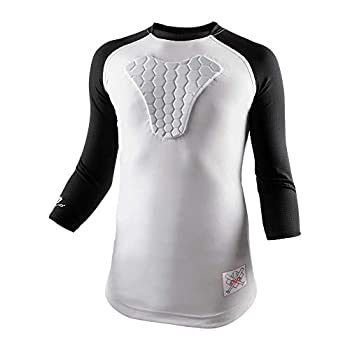 【中古】【輸入品・未使用】McDavid ユースHEX 胸部プロテクター ハートガード 胸骨保護 ラグランスタイル 3/4丈 長袖 パッド入りシャツ 野球/フットボール/ラクロス/ゴール｜ムジカ＆フェリーチェ店