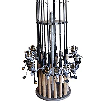 【中古】【輸入品・未使用】Rush Creek Creations 釣り竿収納ラック ラウンド 16個 One Size