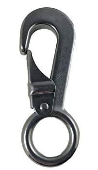 【中古】【輸入品・未使用】ステンレススチール 316 5/16インチ ボートスナップフック 5/8インチの固定アイ付き マリーングレード