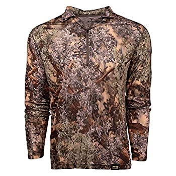 【中古】【インポート品・未当て嵌める】King\u0027s Camo XKG Foundation 260 1/4ジップ メリノベースレイヤーティーシャツ、色：デザートシャドウ、大きさ：L (XKG4108-DS-L)
