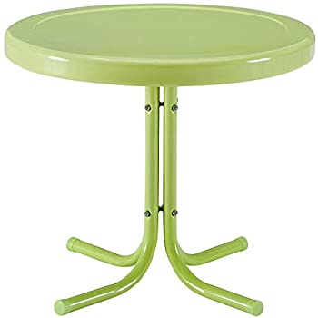 【中古】【インポート品・未当て嵌める】Crosley Furniture CO1011A-KL Griffith Retro Metal Outdoor Side Table%ｶﾝﾏ% Key Lime 141［並行輸入］