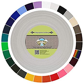 【中古】【輸入品・未使用】Country Brook Design ? 1インチシルバーポリプロピレン(ポリプロ)ウェビング、10ヤード