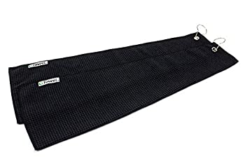 【中古】【輸入品・未使用】Clothlete フック&グロメット マイクロファイバー ゴルフバッグ タオル 2パック ブラック