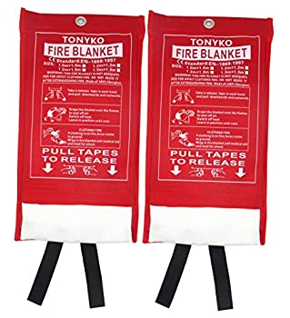 【中古】【インポート品・未当てはめる】TONYKO まさかの時サバイバルファイアブランケット 難燃性保護 断熱性 勝手もと 煖炉 大衆食堂 車 難民キャンプ用 白いこと 2風呂敷き包み