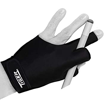 【中古】【輸入品・未使用】Tiger-X ビリヤードグローブ ブラック 左手用 M
