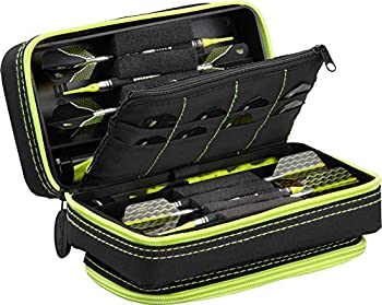 【中古】【インポート品・未当てはめる】Casemaster Plazma Pro 黄色刈り込み 6ダーツ入れもの ソフトスチールチップダーツ用 大型フロントモバイルデバイスポケット 納める熱電子管とポケ