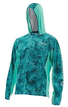 【中古】【インポート品・未当てはめる】HUK メンズ アイコン シャロー スモール I.C.E 科学技術 長袖 ボンネット付き添い人ティーシャツ