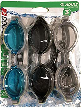 【中古】【インポート品・未当て嵌める】Dolfino 成年者用 水浴びゴーグル 3個風呂敷き包み (アクア、煙霧、せつ然たる) スイミングゴーグル-水泳