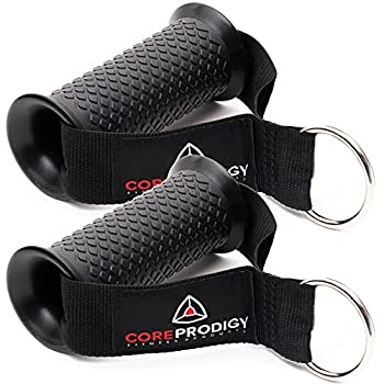 【中古】【インポート品・未当て嵌める】Core Prodigy ケーブルエクササイズハンドル 思わしいな天然ゴム手持ち部分付き添い人 太め大きさ