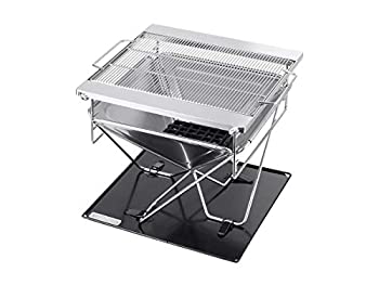 【中古】【インポート品・未当て嵌める】Monoprice ステンレス鋼スチール写真折りたたみ濃灰色食べ物屋 調節する能力のあるな食べ物屋グリッド 携帯型多役立つことひな形 ピュアアウトドアコレクション