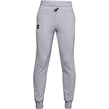 【中古】【輸入品・未使用】Under Armour ボーイズ ライバル フリース ジョガー Mod Gray Light Heather (011)/オニキスホワイト ユースLサイズ|ムジカ&フェリーチェ店