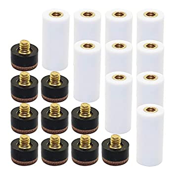 【中古】【輸入品・未使用】Tegg 10個 12mm ビリヤード 実用的 キューねじ式チップ ホワイトプールスティックフェルール付き スヌーカー用