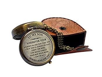 【中古】【インポート品・未当て嵌める】MAH %ﾀﾞﾌﾞﾙｸｫｰﾃ% to My Son %ﾀﾞﾌﾞﾙｸｫｰﾃ% キャンプコンパス 差し上げ物 羅針儀目じるし 御坊っちゃんへの卒日の差し上げ物 - 御坊っちゃんの生まれ落ちる日差し上げ物 - Love Mom - Lov