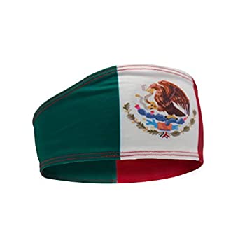 【中古】【輸入品・未使用】International Tie メキシコ国旗 ノンスリップ 伸縮性スポーツヘッドバンド 男女兼用 スポーツ、フィットネス、ヨガ、ランニングに最適。|ムジカ&フェリーチェ店