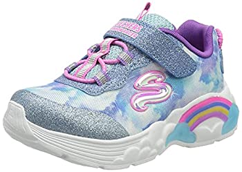 【中古】【インポート品・未当て嵌める】Skechers キッズガールズスポーツフットウェア S ともし火付き添い人スニーカー US 大きさ: 1 Little Kid 色つや: 青み
