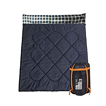 【中古】【輸入品・未使用】サンパーシー 寝袋 シュラフ 封筒型寝袋 スリーピングバッグ 分離可能 快適 収納袋付き キャンプ寝袋 布団 保温 防災 (ネイビー) [並行輸入品]｜ムジカ＆フェリーチェ店