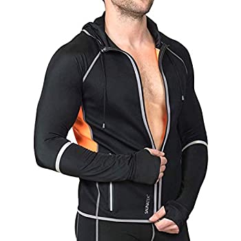 【中古】【インポート品・未当て嵌める】SaunaTek メンズ ネオプレン サウナ ボンネット付き添い人上衣 スエットスーツ 痩せこけるとボディシェイピング用 XL