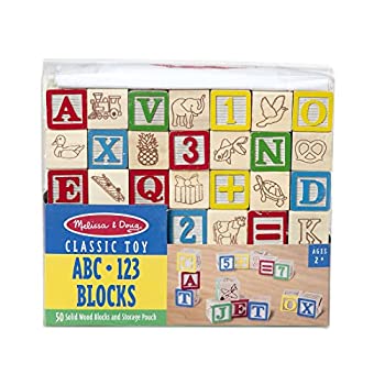【中古】【輸入品・未使用】メリッサ&ダグ(Melissa&Doug)ABC 123 Wooden Blocks 1900|ムジカ&フェリーチェ店