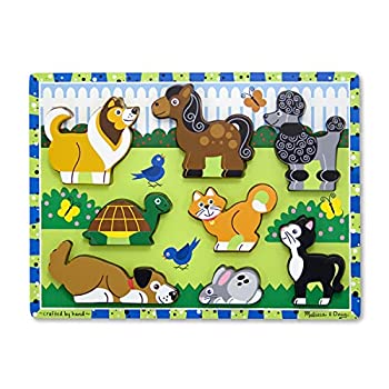 【中古】【輸入品・未使用】Melissa & Doug - 3724 - Puzzle - Encastrement 3D - Animaux Familiers [並行輸入品]｜ムジカ＆フェリーチェ店