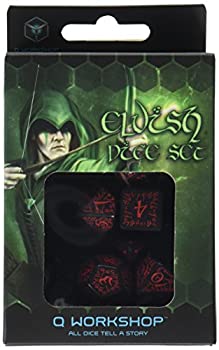 【中古】【輸入品・未使用】Carved Elvish Dice Set (Black and Red) [並行輸入品]｜ムジカ＆フェリーチェ店