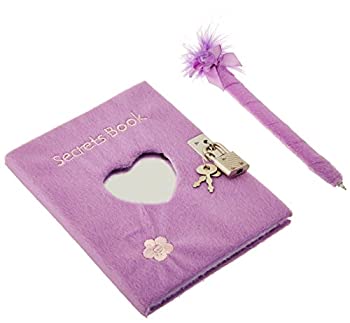 【中古】【輸入品・未使用】Teen Locking Diary Girl's Plush Heart Journal With Mirror Feather Boa Pen%ｶﾝﾏ% Assorted Colors 1 Diary by Rhode Island Novelty