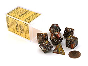 【中古】【輸入品・未使用】[Chessex]Chessex Dice: Polyhedral 7Die Lustrous Dice Set Gold w/silver 27493 [並行輸入品]｜ムジカ＆フェリーチェ店