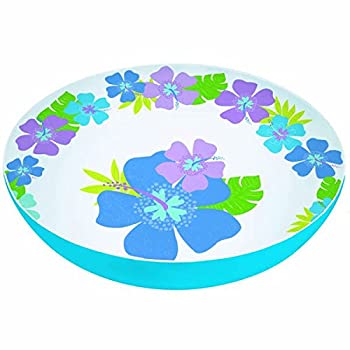 【中古】【輸入品・未使用】Amscan Floral Paradiseクール夏パーティーラウンドハイビスカス柄ボウル(1個)、マルチカラー、11.75?X 11.75?%ダブルクォーテ%|ムジカ&フェリーチェ店