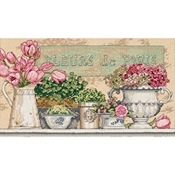 【中古】【輸入品・未使用】Flowers Of Paris Counted Cross Stitch Kit-14%ﾀﾞﾌﾞﾙｸｫｰﾃ%X8%ﾀﾞﾌﾞﾙｸｫｰﾃ% 14 Count (並行輸入品)｜ムジカ＆フェリーチェ店
