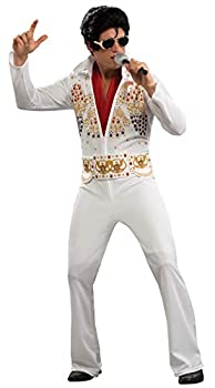 【中古】【輸入品・未使用】エルビス・プレスリー ホワイト 大人用 コスチューム♪ハロウィン♪サイズ：Large｜ムジカ＆フェリーチェ店