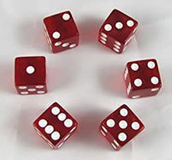 【中古】【インポート品・未当て嵌める】[Koplow取り組み]Koplow Games Red Transparent Dice D6 16粍 Set of 6 08971 [並行輸入品]