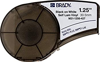 【中古】【輸入品・未使用】Brady M21-1250-427 14' Length%カンマ% 1.25 Width%カンマ% B-427 Self-Laminating Vinyl%カンマ% Black On White/Translucent Color BMP 21 Mobile Prin|ムジカ&フェリーチェ店