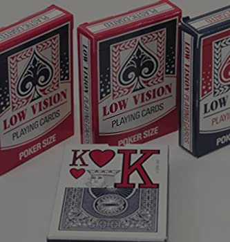 【中古】【インポート品・未当て嵌める】[晴れ晴れしい 競り合いと謎合わせ]Deluxe Games and Puzzles Low Vision Playing Cards _ Bundle of 4 Decks CMN190006_BUN4 [並行輸入品]