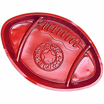 【中古】【輸入品・未使用】Amscan Football Frenzy Birthday Party Plastic Snack Tray (1 Piece)%ｶﾝﾏ% Red%ｶﾝﾏ% 13.4 x 9.9 by Amscan