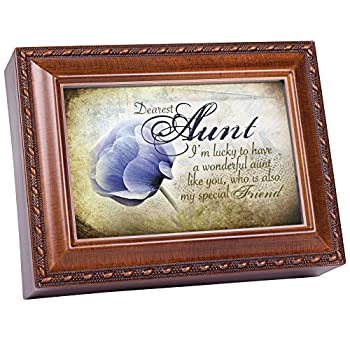 【中古】【輸入品・未使用】Cottage Garden Dearest Aunt Woodgrain Music Box / Jewelry Box Plays Thats What Friends Are For by Cottage Garden [並行輸入品]