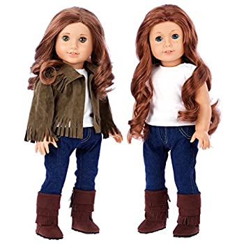 【中古】【輸入品・未使用】Siege Jacket - 4 piece outfit - jacket%ｶﾝﾏ% tank top%ｶﾝﾏ% jeans and boots - 18 inch Doll Clothes - (doll not included)｜ムジカ＆フェリーチェ店 12,649円