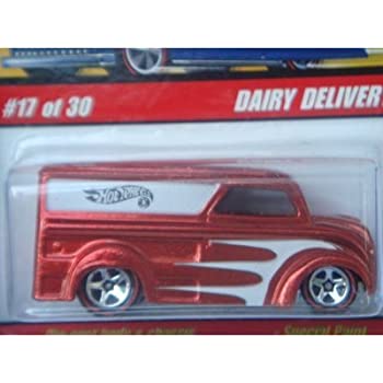 【中古】【インポート品・未当て嵌める】Hot Wheels ホットウィール Dairy Delivery Classics Series Red 5 Spoke Red Line 規模 1/64 Collectorミニカー 模範例鉄道車両 ダイキャスト おもちゃ-ミニカー・トイカー-乗り物のおもちゃ