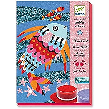 【中古】【輸入品・未使用】Djeco/Coloured Sand/Glitter Art By Numbers%カンマ% Rainbow Fish|ムジカ&フェリーチェ店