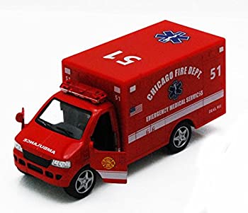 【中古】【輸入品・未使用】Kinsmart 5.25%ﾀﾞﾌﾞﾙｸｫｰﾃ% Diecast Model Rescue Fire Department Paramedic Ambulance Red by Happy Toys [並行輸入品]｜ムジカ＆フェリーチェ店