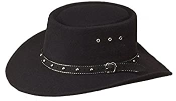 【中古】【輸入品・未使用】Western人工フェルト ギャンブラー カウボーイハット Large/X-Large ブラック FBA_BFF-32BLK/L