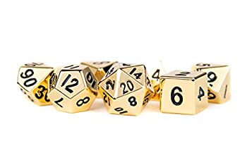 【中古】【輸入品・未使用】Metal Dice Polyhedral Set of 7 die (7) Gold