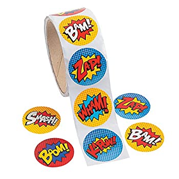 【中古】【輸入品・未使用】[パーティーサプライズ]Party Supplies Superhero Sticker Roll 100 pc 13626681 [並行輸入品]