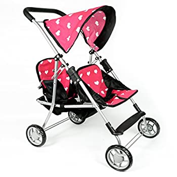 【中古】【輸入品・未使用】[ニューヨークドールコレクション]The New York Doll Collection My First Doll Twin Stroller Cutest Heart Design Doll Twins Stroller Great
