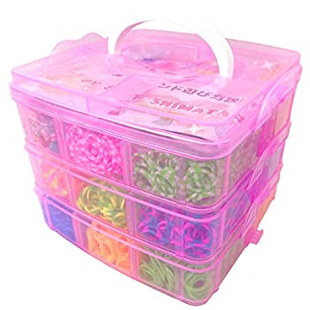 【中古】【輸入品・未使用】カラフルルームバンド三段ケースDX 17色4200個 すべてセットのコンプリートBOX 説明書2パターン付き｜ムジカ＆フェリーチェ店