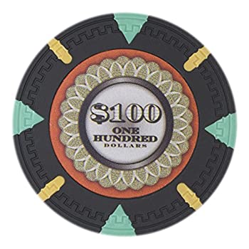 【中古】【輸入品・未使用】Claysmith Gaming The Mint ポーカーチップ ヘビーウェイト 13.5グラム クレイコンポジット 50個パック ($100ブラック)